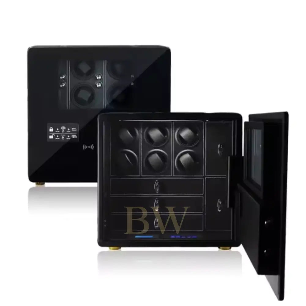 Watch Winder Safe - Vendôme - 6 Slot-Black - Watch Winder