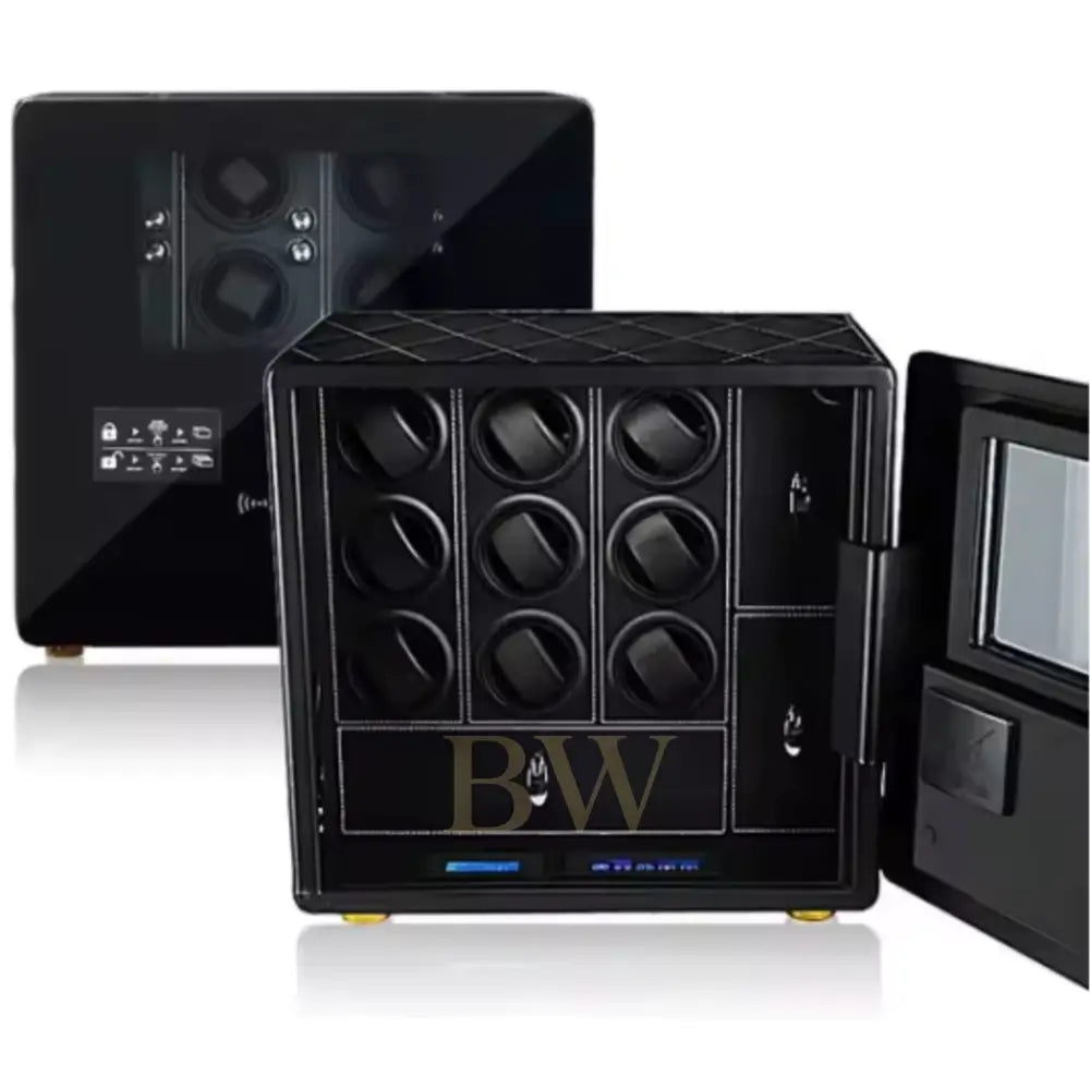 Watch Winder Safe - Vendôme - 9 Slot-Black - Watch Winder
