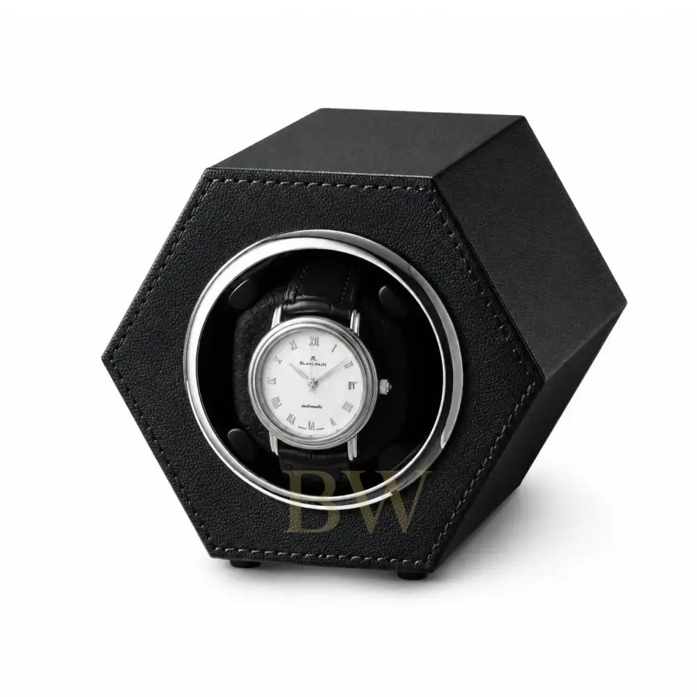 Blanc Pain watch in a black auto watch winder 