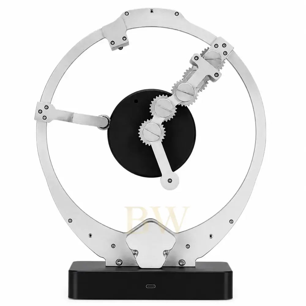 Mechanical watch winder with gears on a white background