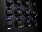 Black and blue rotators for luxury watches branded with 'Miron' branding