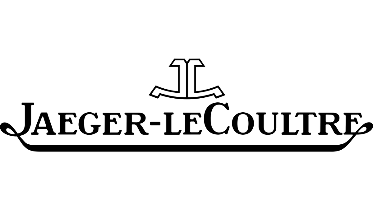 Jaeger-LeCoultre logo in black on a white background, featuring the brand name and a decorative emblem above.