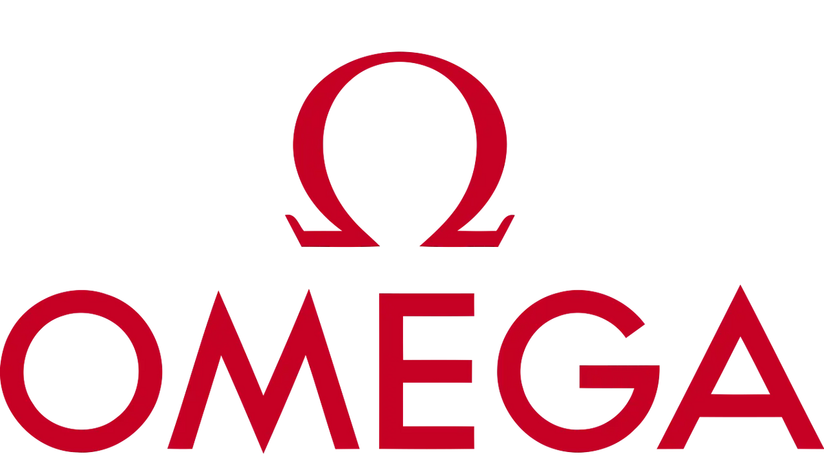Red Omega logo on a white background