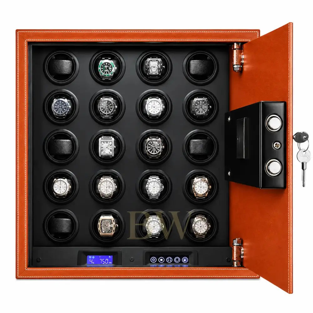 Watch Winder Safe - Le Gardien - 20 Slots Brown - Watch Winder