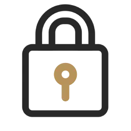 Lock icon for the payment secure on the website