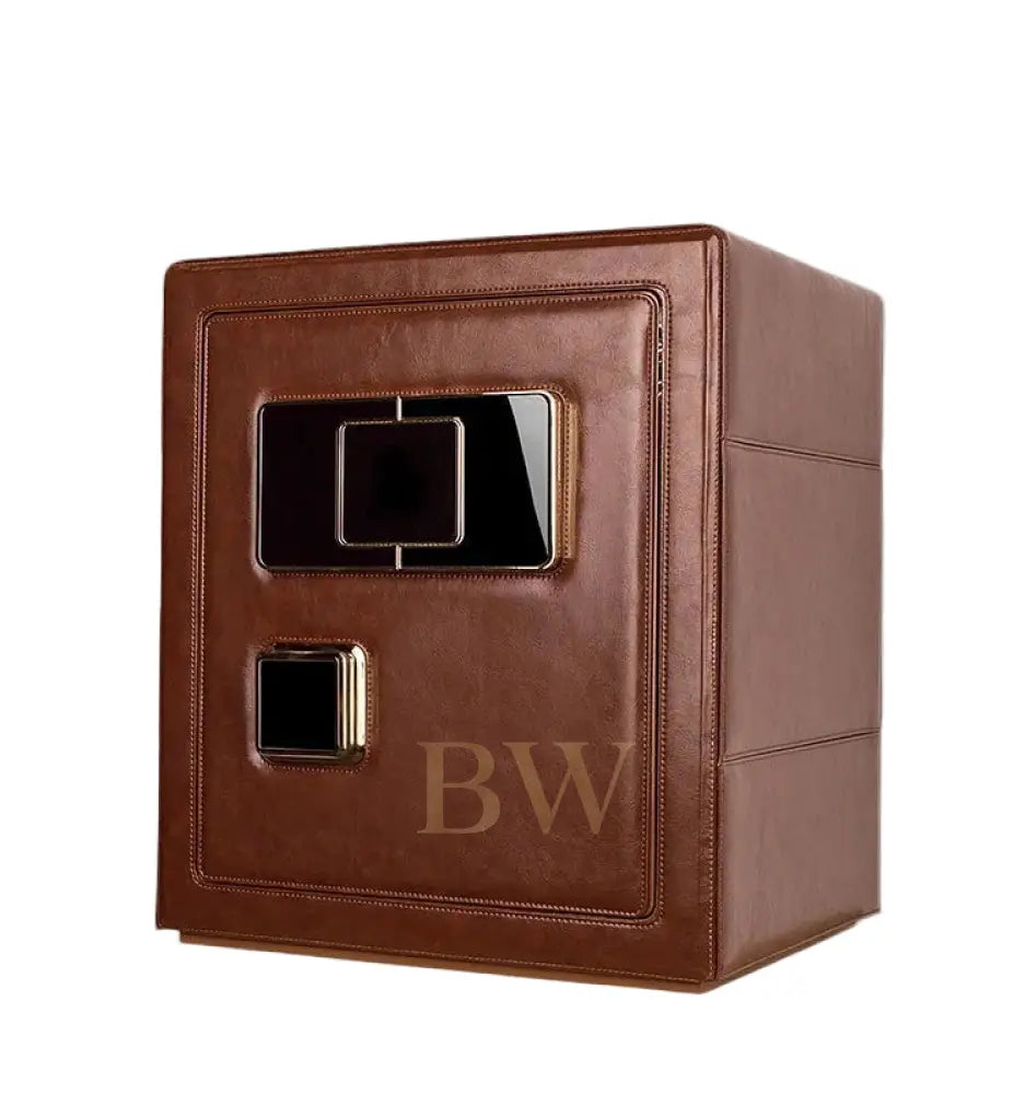 Brown Watch Winder Safe Closed
