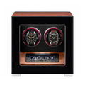 Watch winder with two luxury Tissot and Omega watches inside, finger print opening