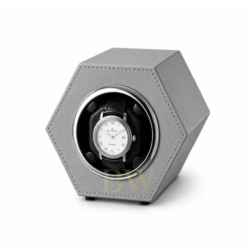 Grey hexagonal auto watch winder