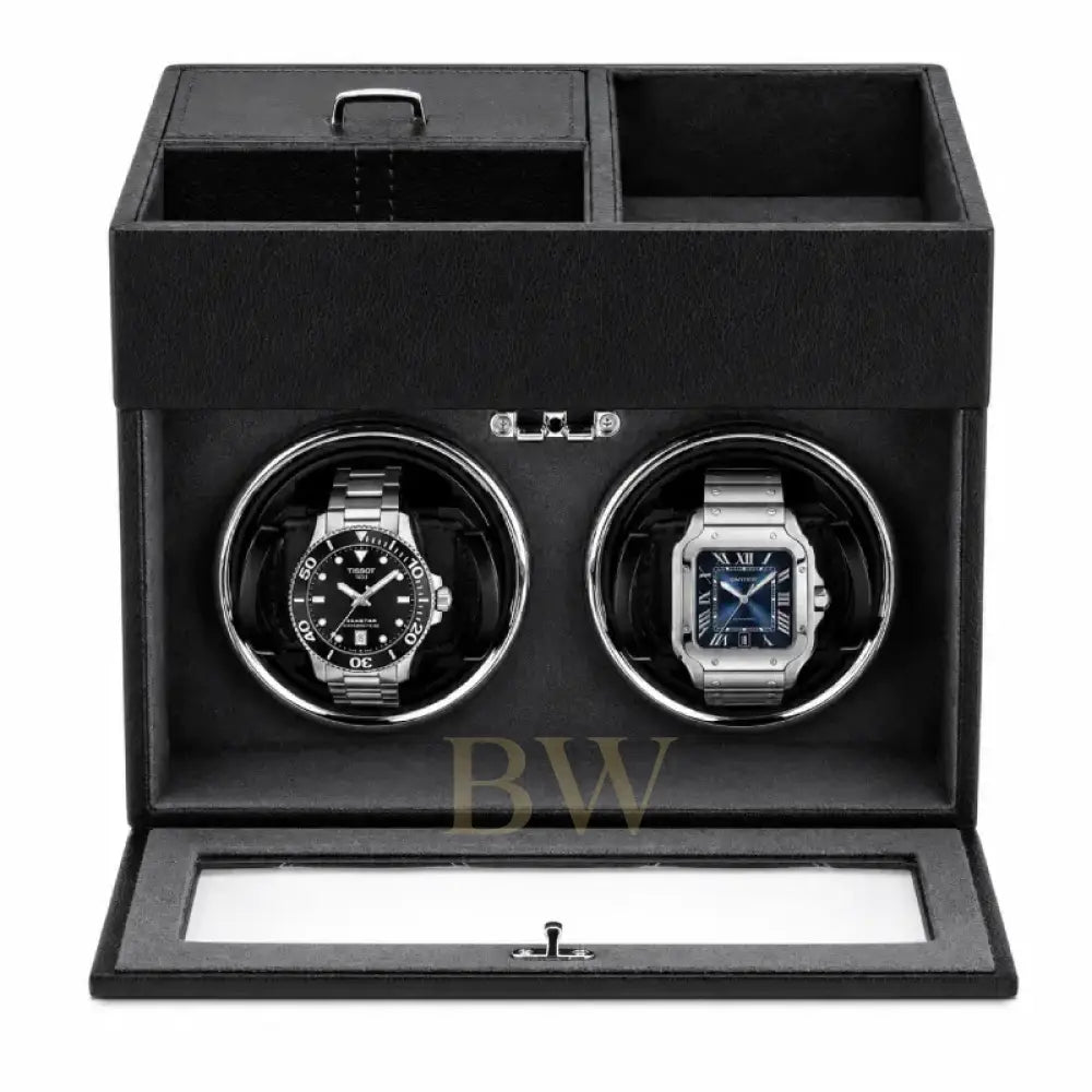 Watch Winder Station with double luxury watch Cartier and Tissot rotating